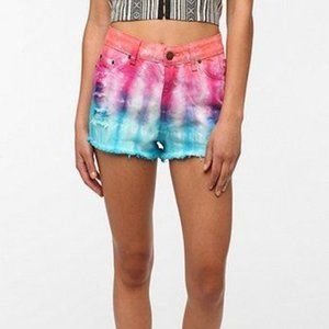 Urban Outfitters High-Rise Cheeky Tye Dye Shorts